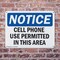Signmission Cell Phone Use Permitted In This Area, 10 in W x Rectangle, Plastic OS-2PACK-NS-P-710-L-15322 - alternate 4